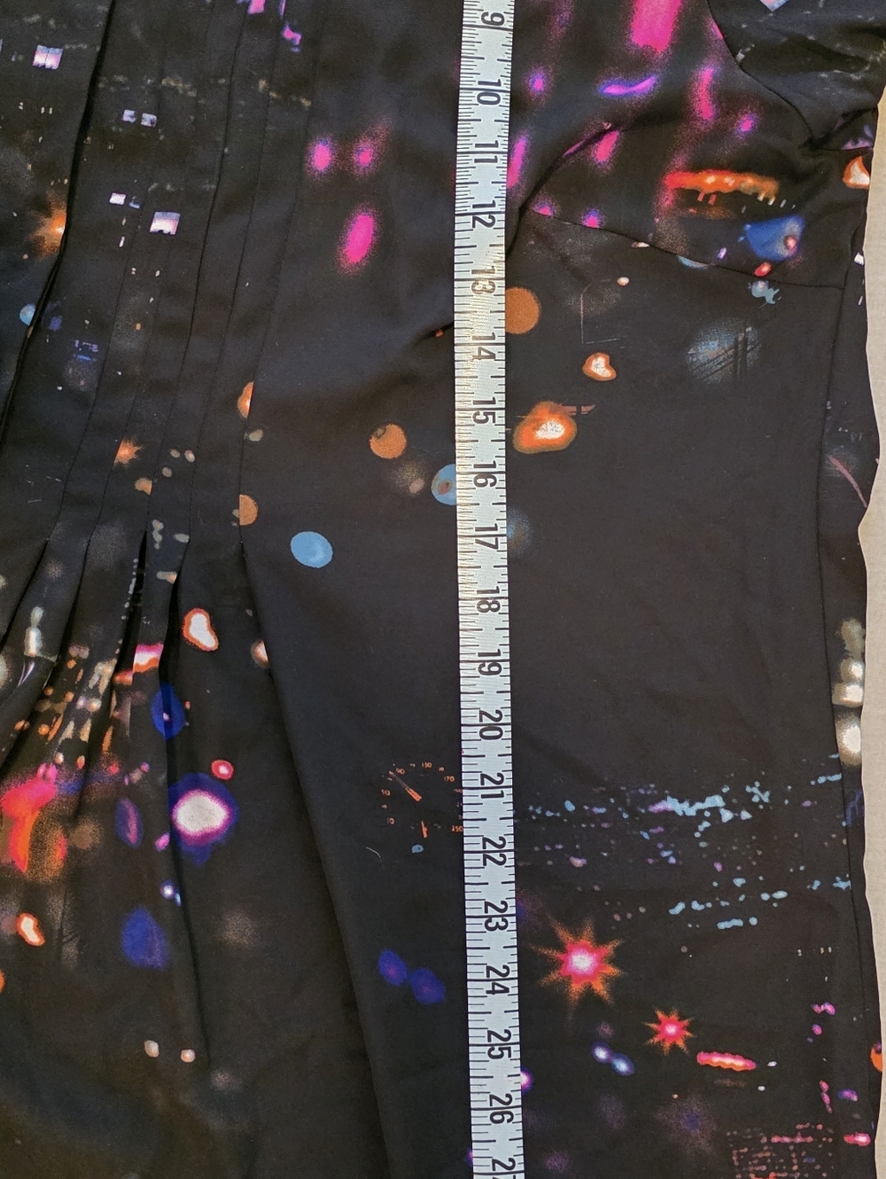 Melissa McCarthy 2X Black Dress with Neon Accent Print - Picture 6 of 8